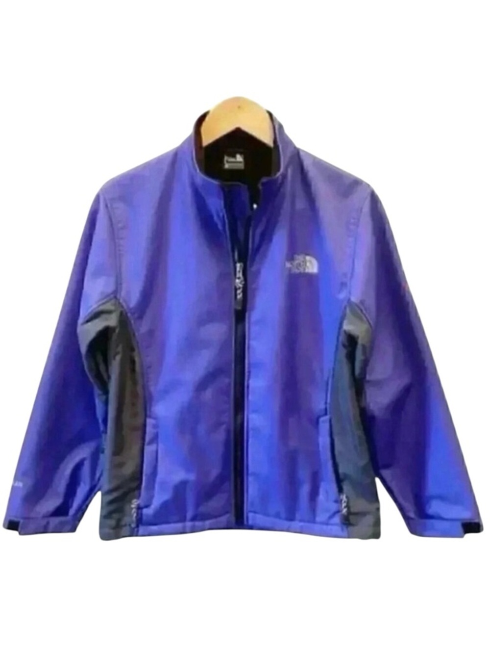 The North Face Jacket Fleece Lined Soft Shell Purple Grey Size Medium